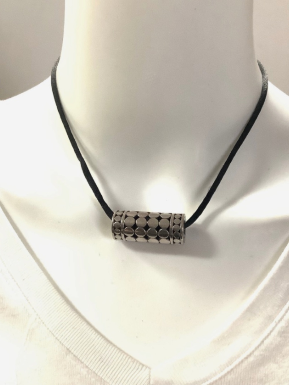 John Hardy Dot Cylinder Cord Necklace